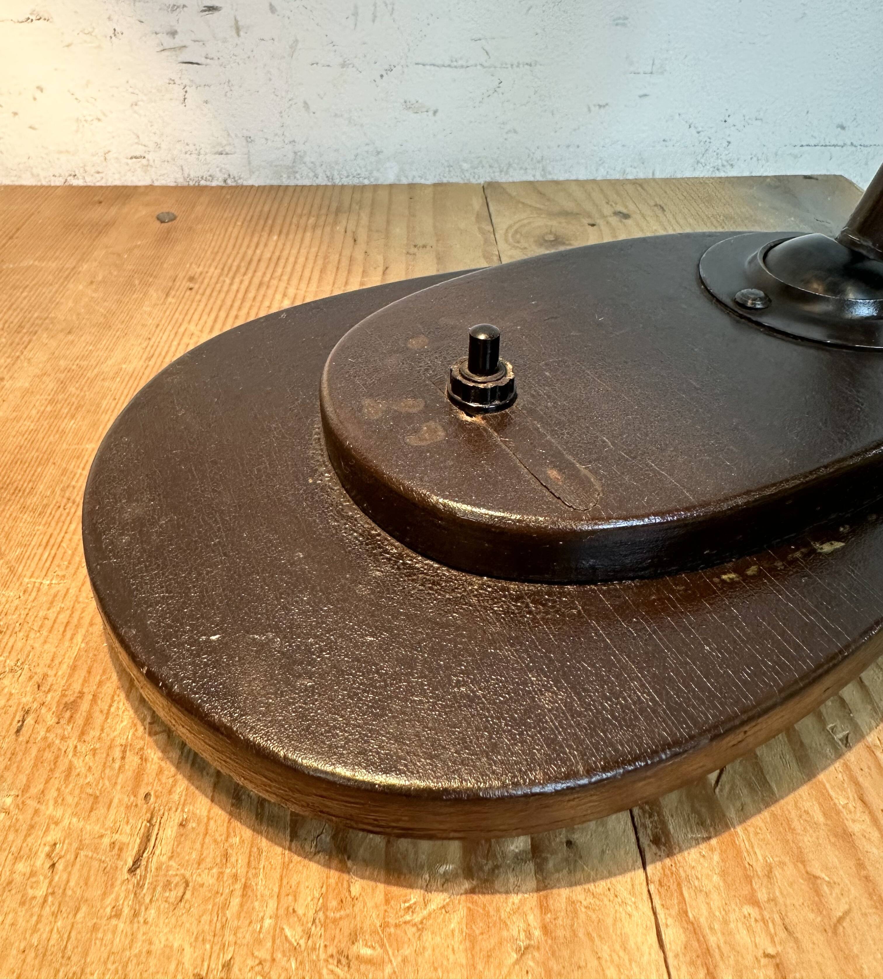 Vintage brown adjustable table lamp, 1960s