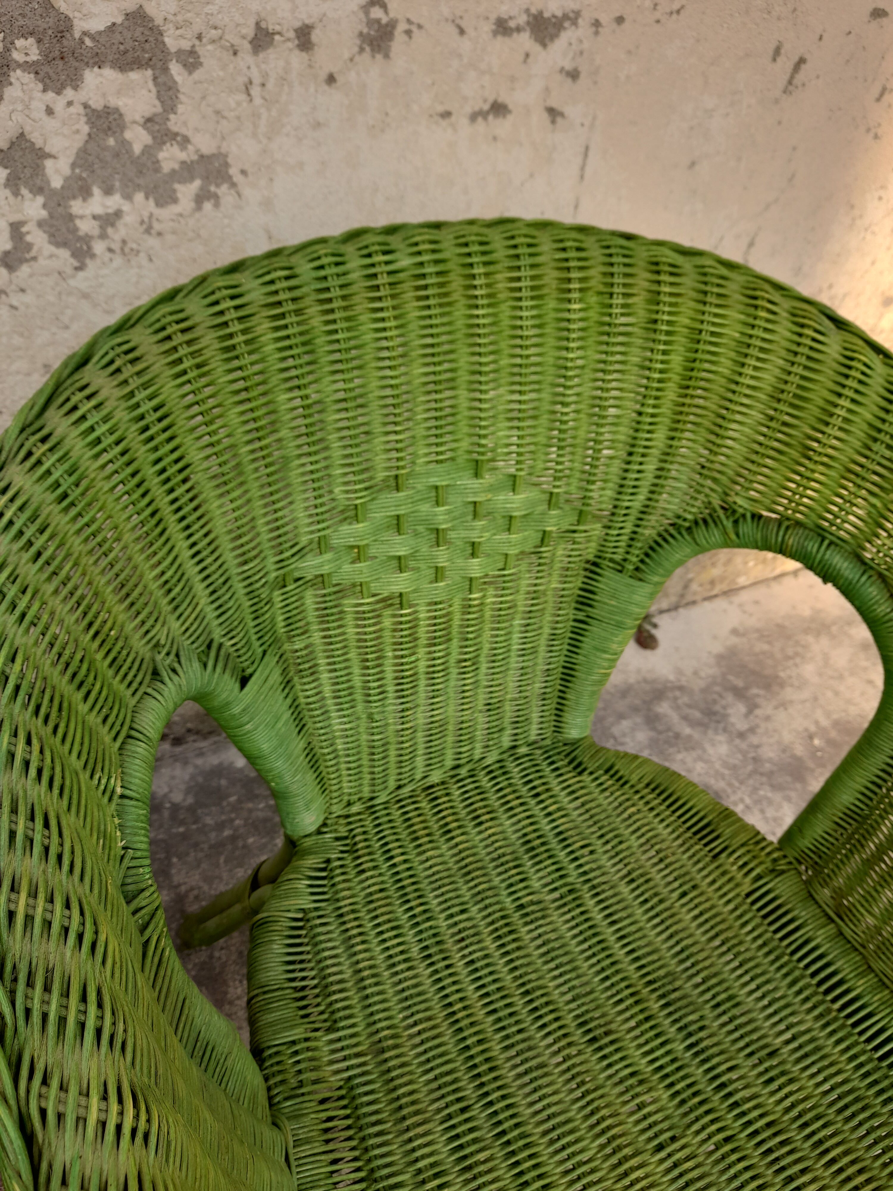 Ensemble de 4 fauteuils en rotin