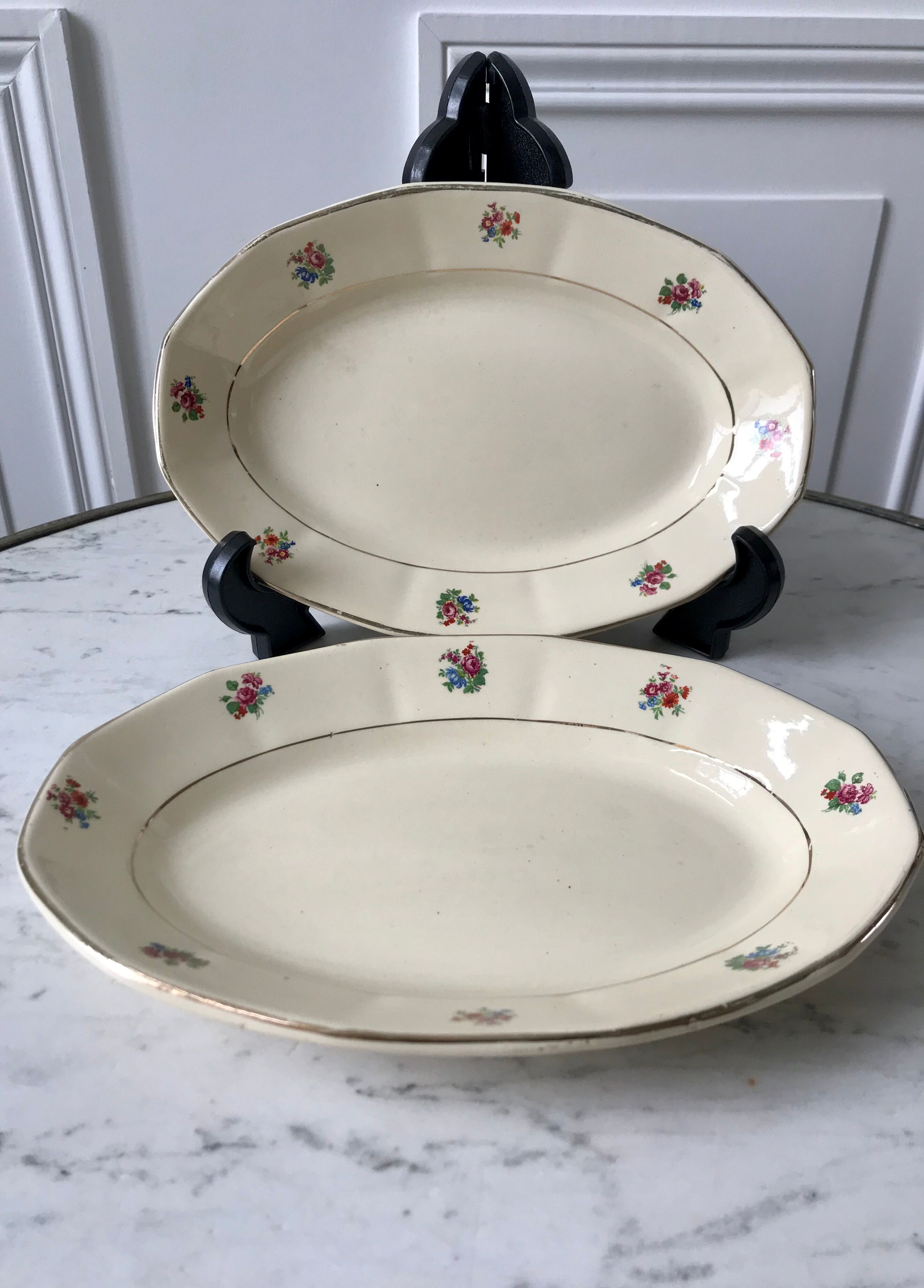 Duo of raviers Digoin Sarreguemines years 40-50