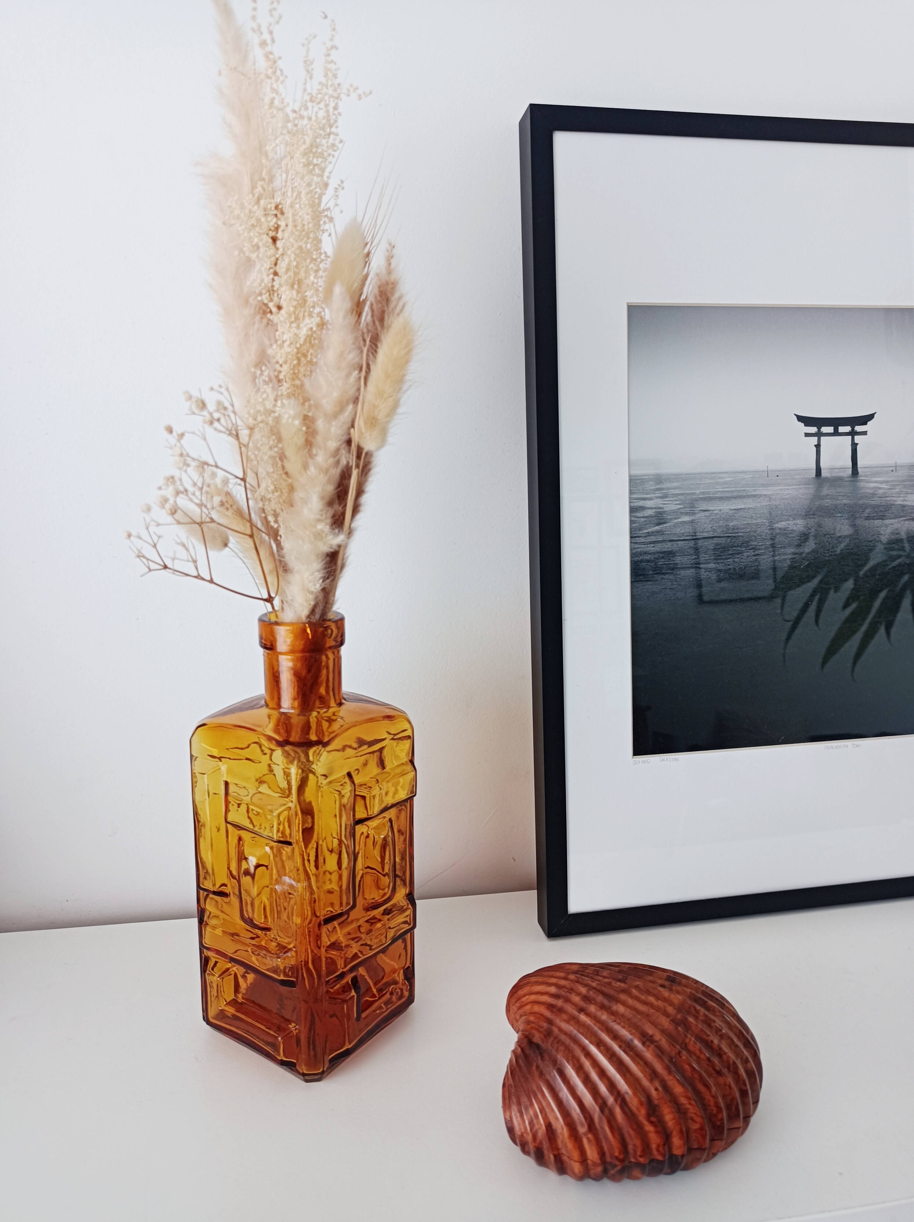 Empoli amber glass carafe