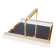 Vintage 50s tray in lacquered wood and gold metal