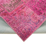 Tapis anatolien fait à la main 170 cm x 240 cm patchwork rose