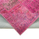 Handmade anatolian overdyed 170 cm x 240 cm pink patchwork carpet