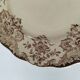 Antique earthenware plate – brown floral decoration – late 19th, early 20th century