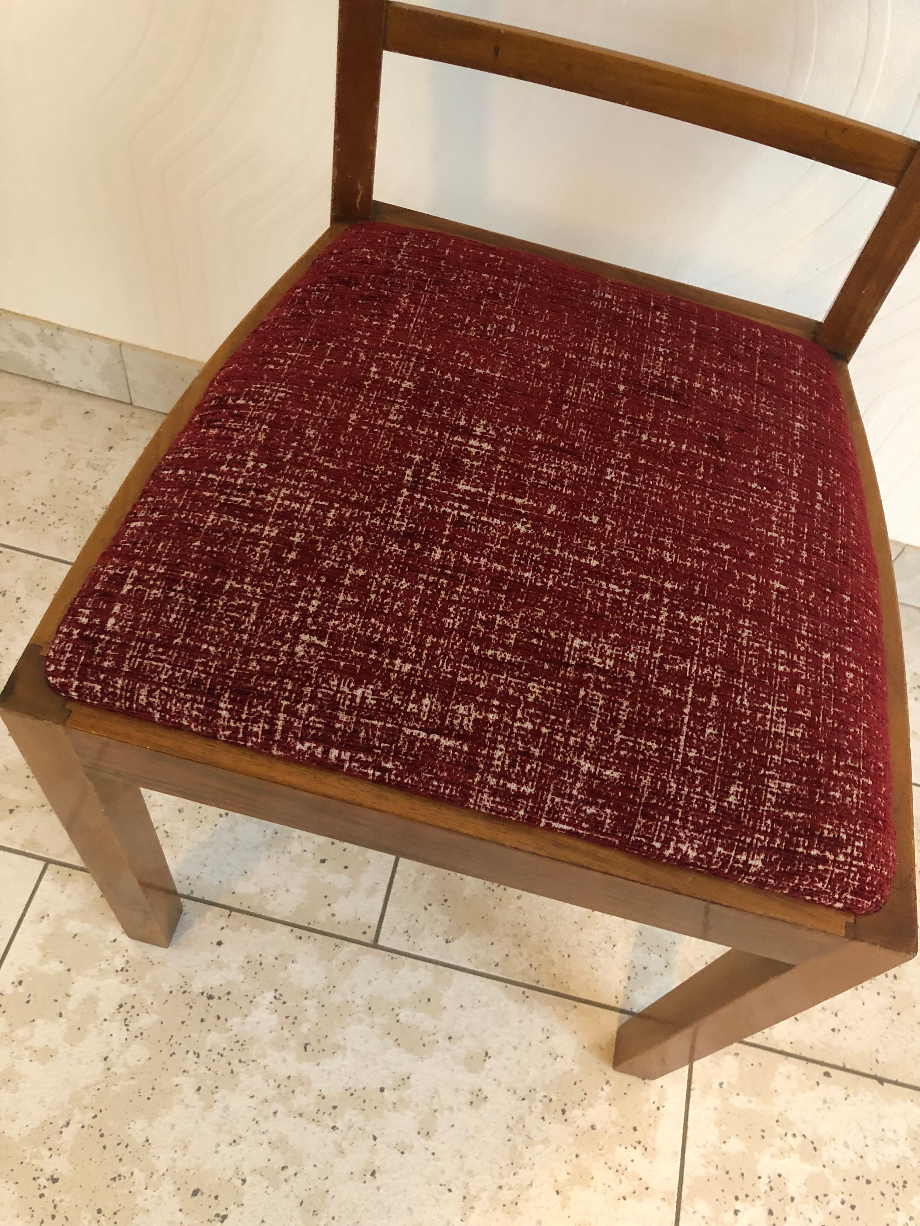 Old dining chair reupholstered