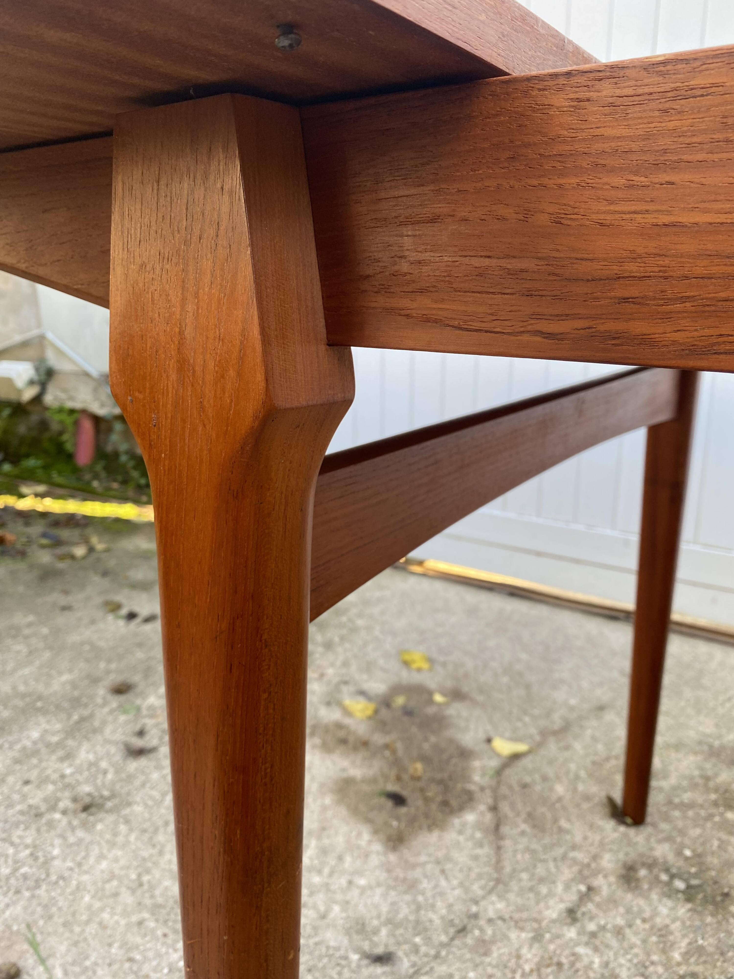 Extendable table 2 Scandinavian teak extensions 165/207/249 x 91cm vintage an60