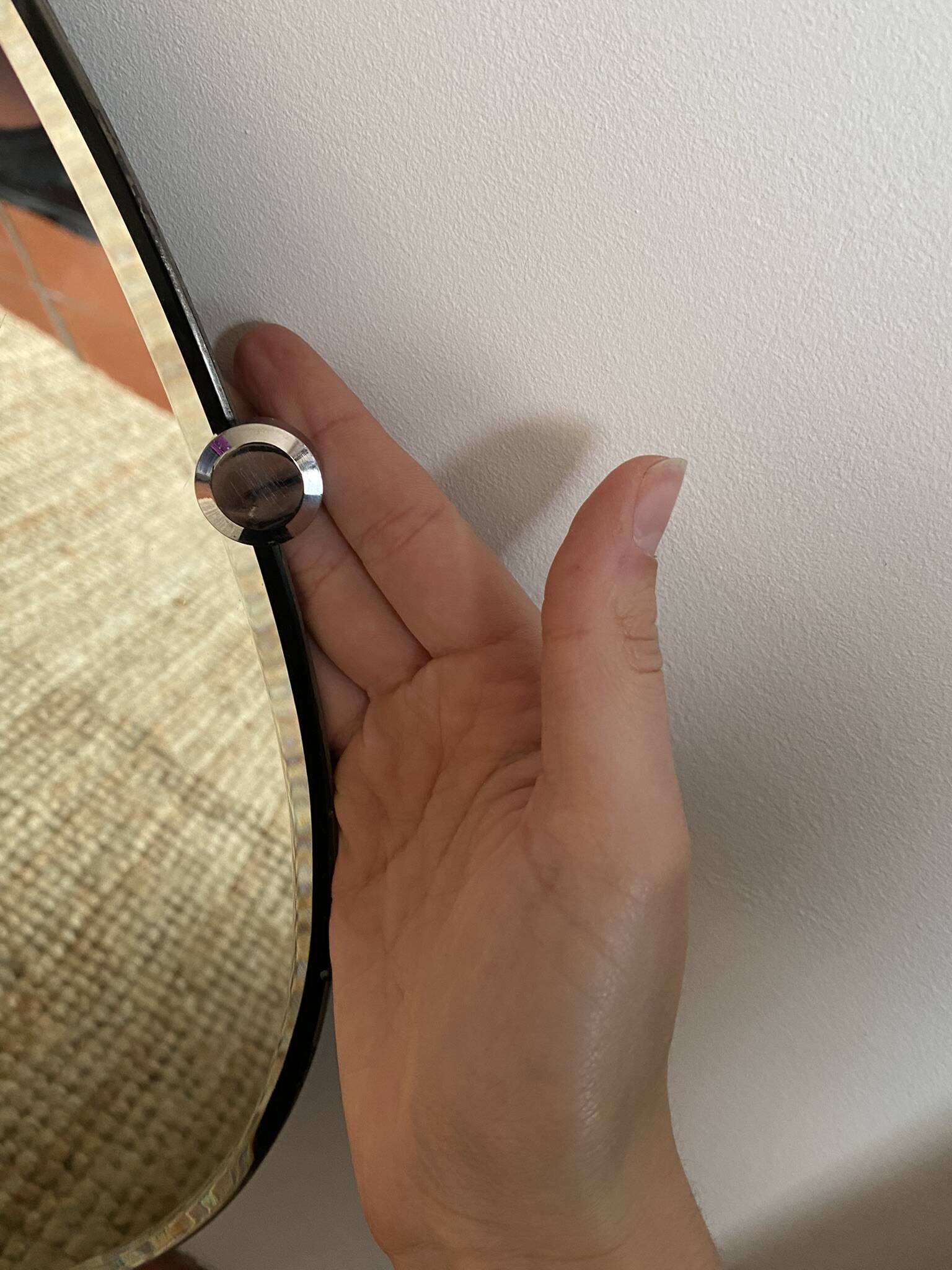 Large vintage beveled mirror