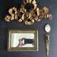 Ancient carved wooden fronton, Louis XVI bow, 19th century.