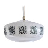 Globe white suspension emerald green seventies patterns