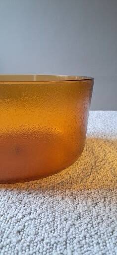 Vintage tempered glass salad bowl