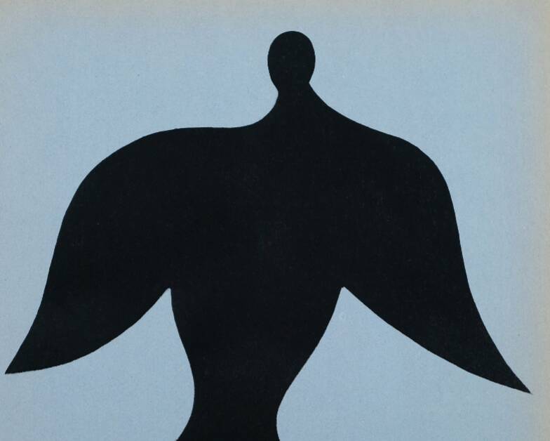 Jean arp: bird man - stencil