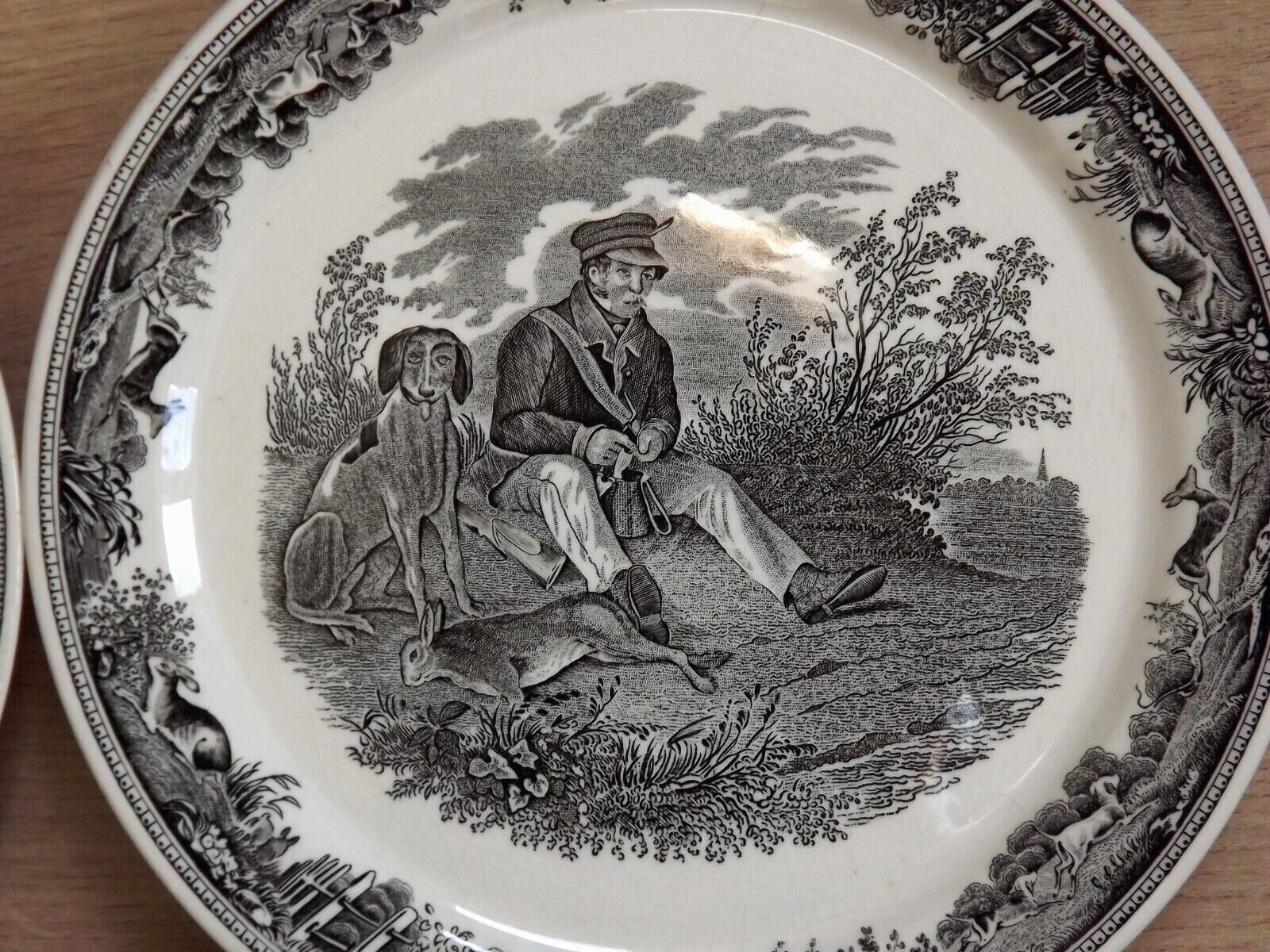 Lot de 3 assiettes, scène de chasse, Villeroy & Boch