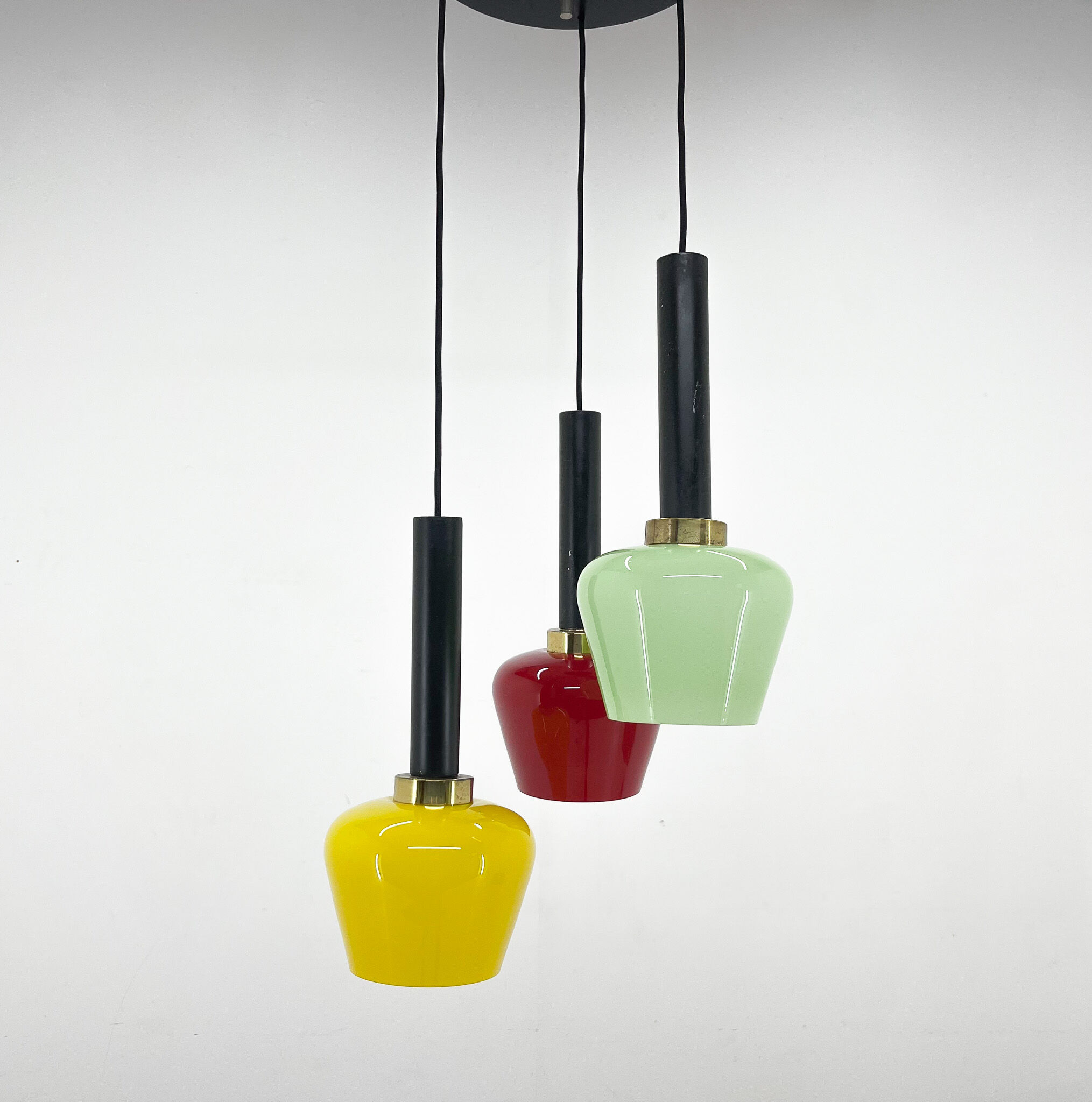 Mid-century Modern Italian Colourful Cascade Pendant Light