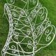 Banc de jardin arrondi fer forge couleur blanche