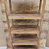 Ancien rack - étagère d'atelier en teck birman