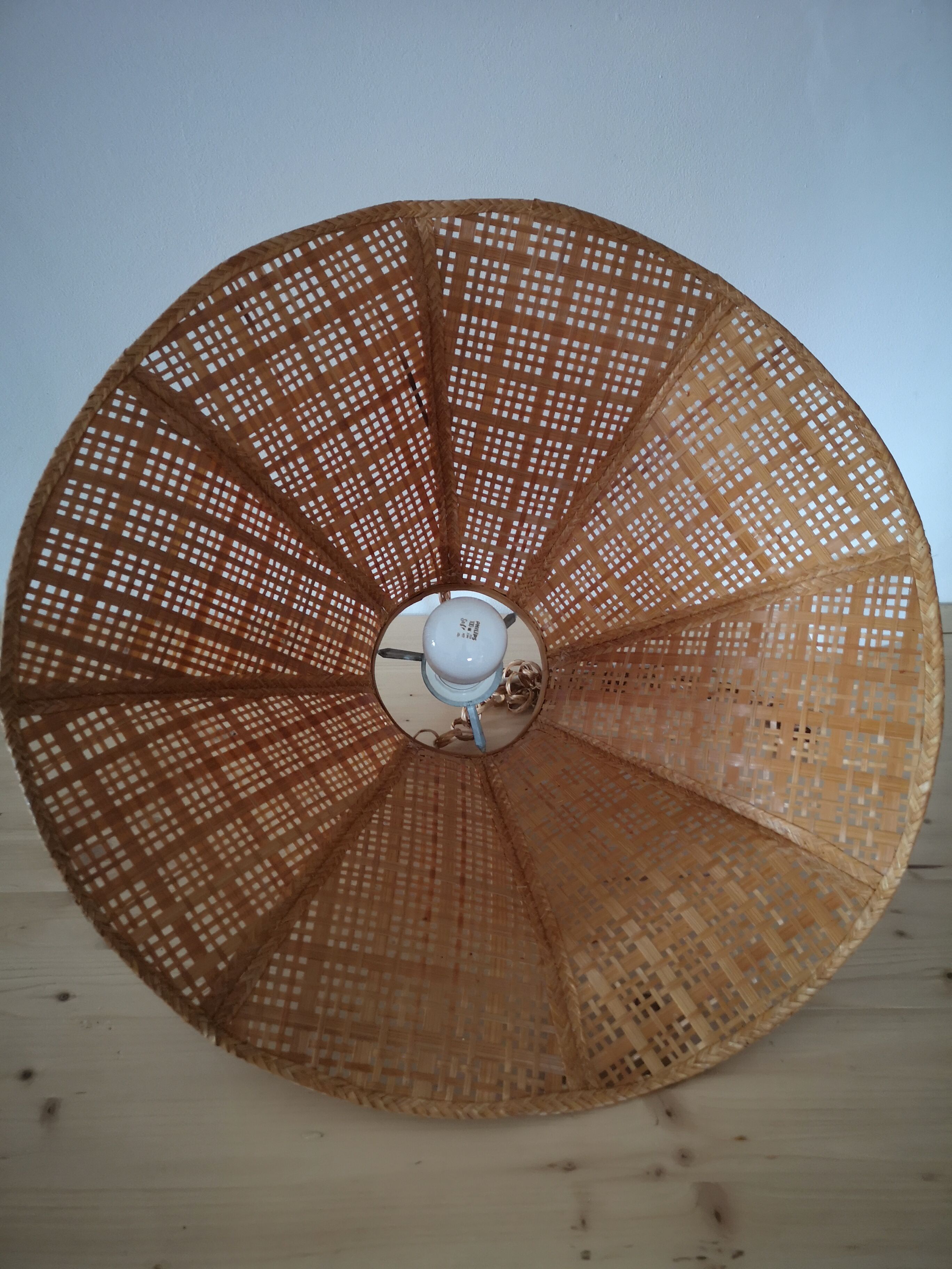 Vintage wicker pendant light