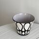 Black and white geometric ceramic planter