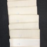 Set of 10 old sheets embroidered in linen or cotton