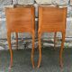 Paire tables de chevet vintage style Louis XV, bois, vintage, années 60