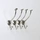 Up to 4 Adolf Loos Art Nouveau Nickel Brass Wall Hooks Café Capua Vienna