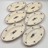 Lot de 6 assiettes Sarreguemines