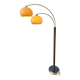 Mid-century Dijkstra double arc mushroom floor lamp
