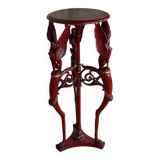 Athenian carved wood, red patina imitation of red marble