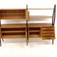 Bibliothèque scandinave "Double" en teck, Suède, 1950