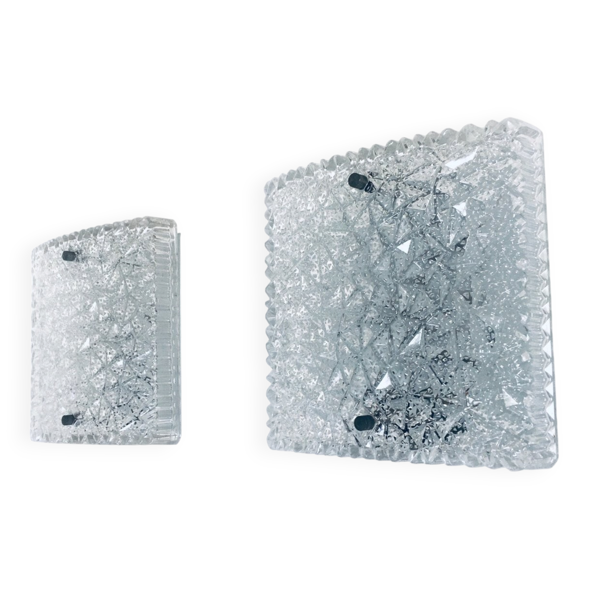 Glass Sconce Wall Lamps from Bur Leuchten, 1960s, Set of 2