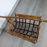 Vintage rattan magazine holders