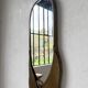 Brass flower oval mirror 1960