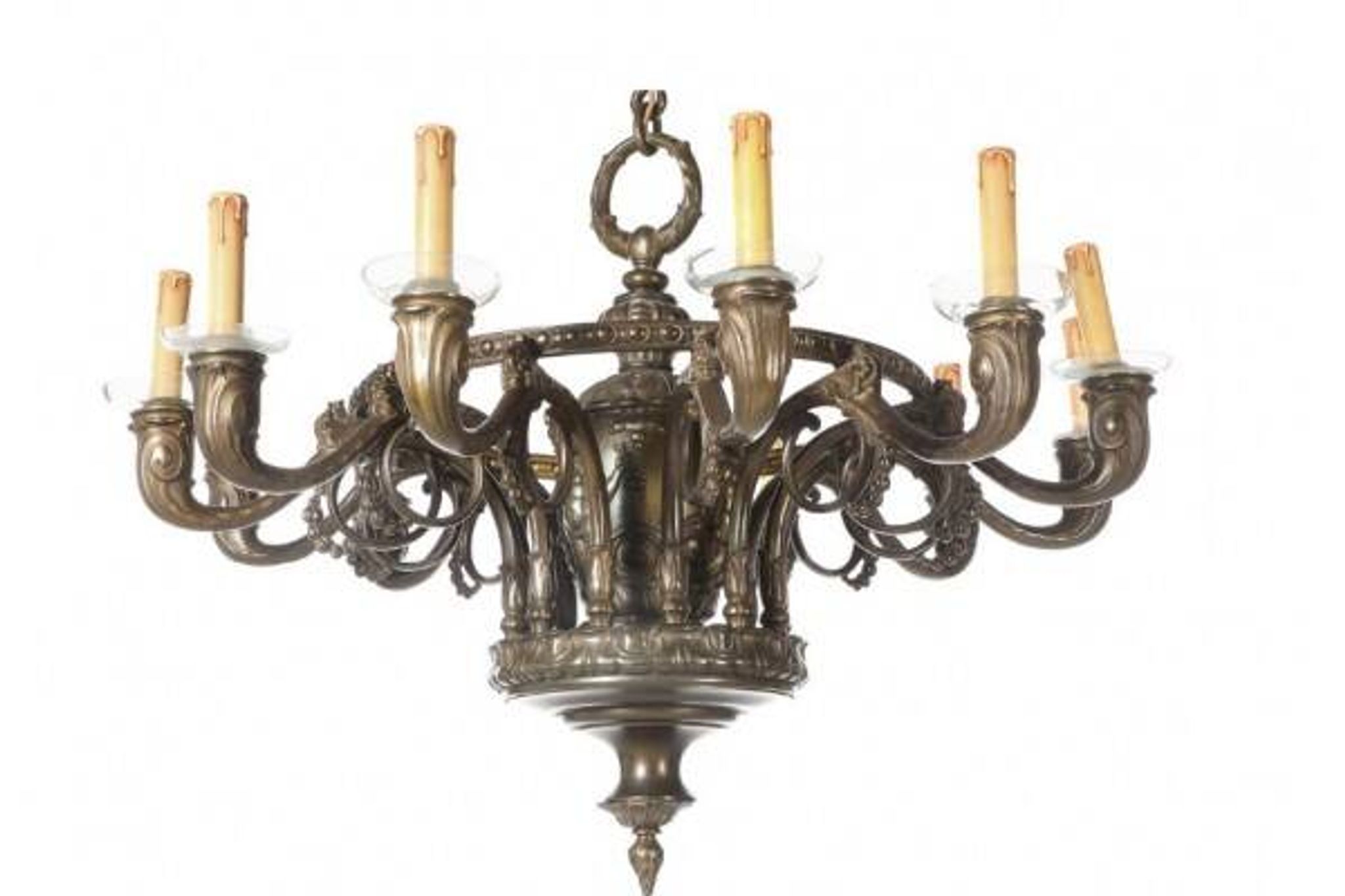 Lustre à douze bras, Europe du Nord, vers 1900.