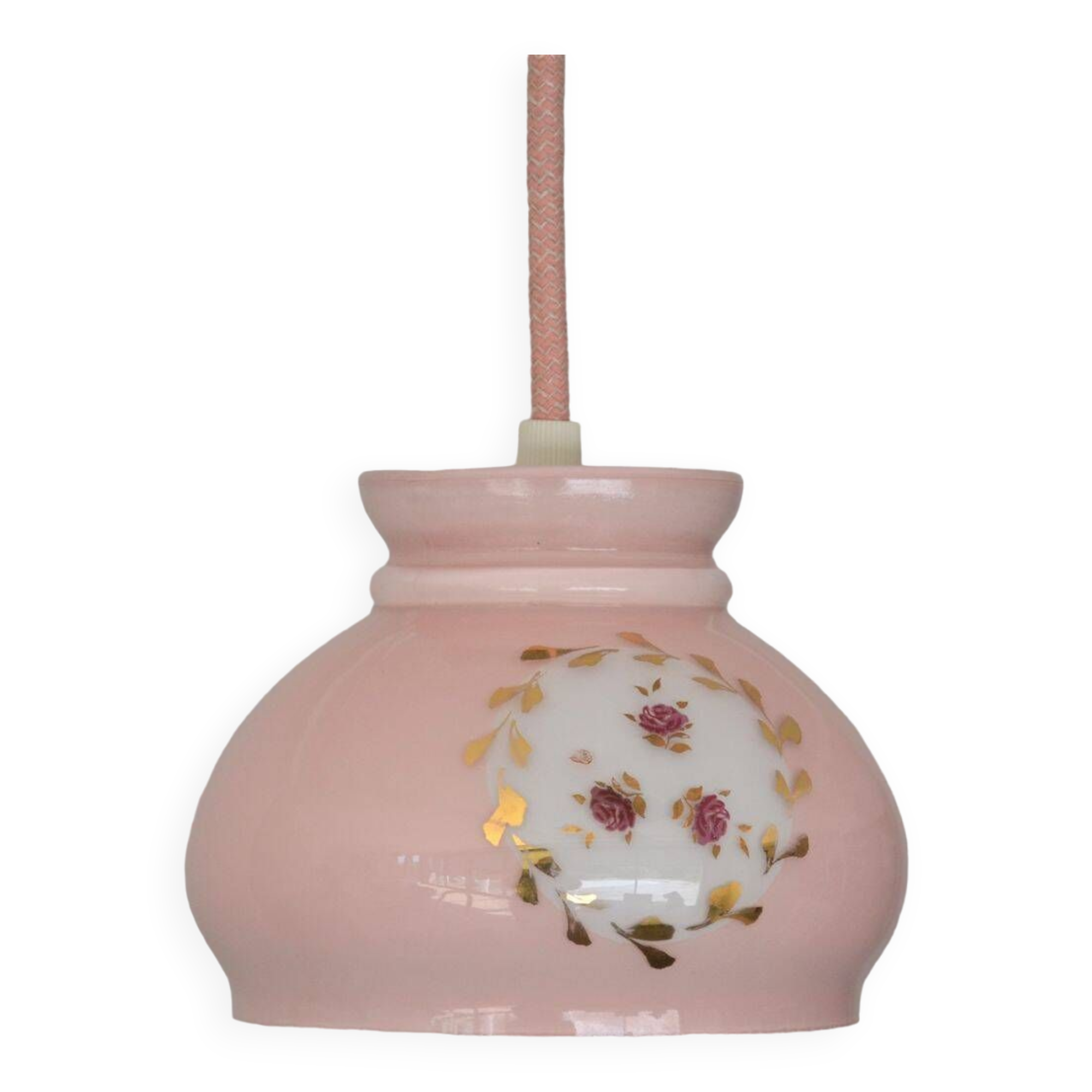 Pink vintage stroller