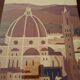 Quadro Intarsio Ligneo Artigianale Panorama Firenze (Cupola Brunelleschi)
