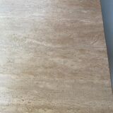 Mid century modern rectangular travertine coffee table