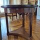Mahogany side table with a marble top