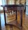 Mahogany side table with a marble top