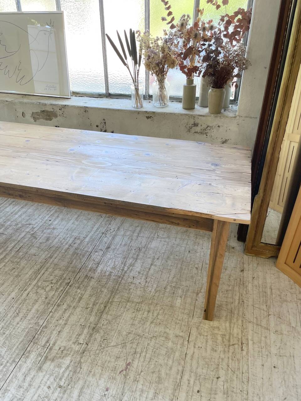 4m XXL pine and oak farmhouse table