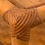 Vintage rattan side table 1960