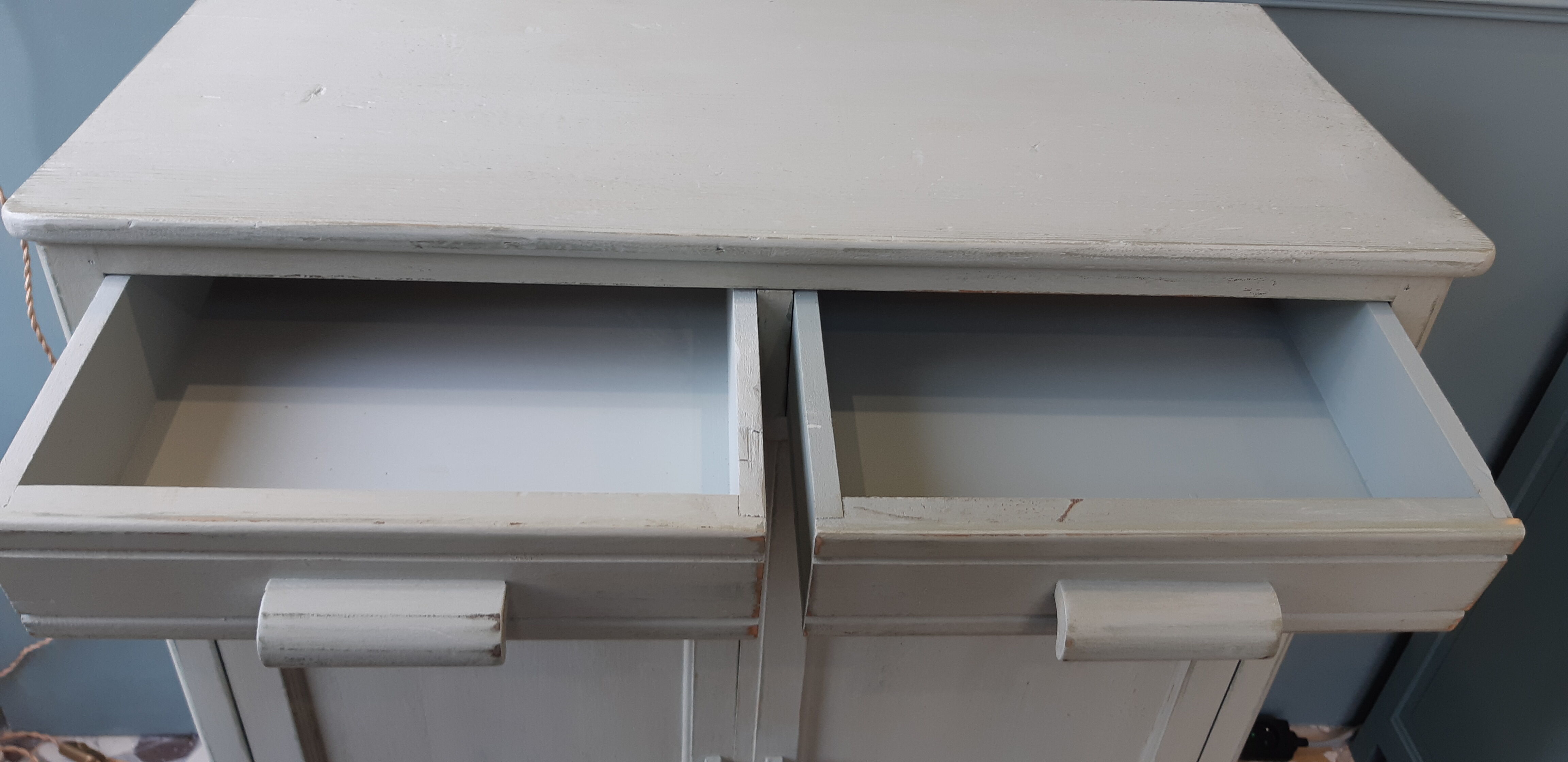 Light grey green Parisian buffet
