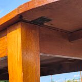 Refectory table with flaps in solid oak