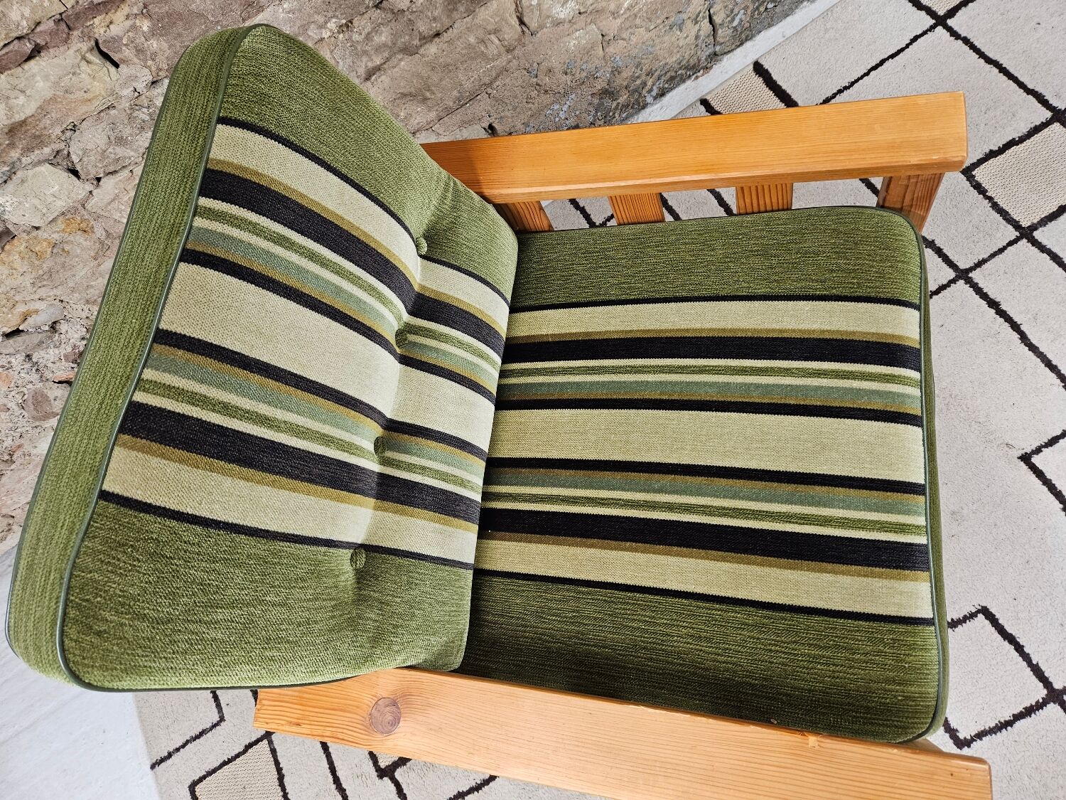 Pine fireside chair 1970