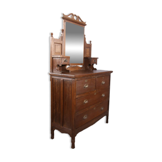 Art Deco dressing table in Burmese teak circa 1930
