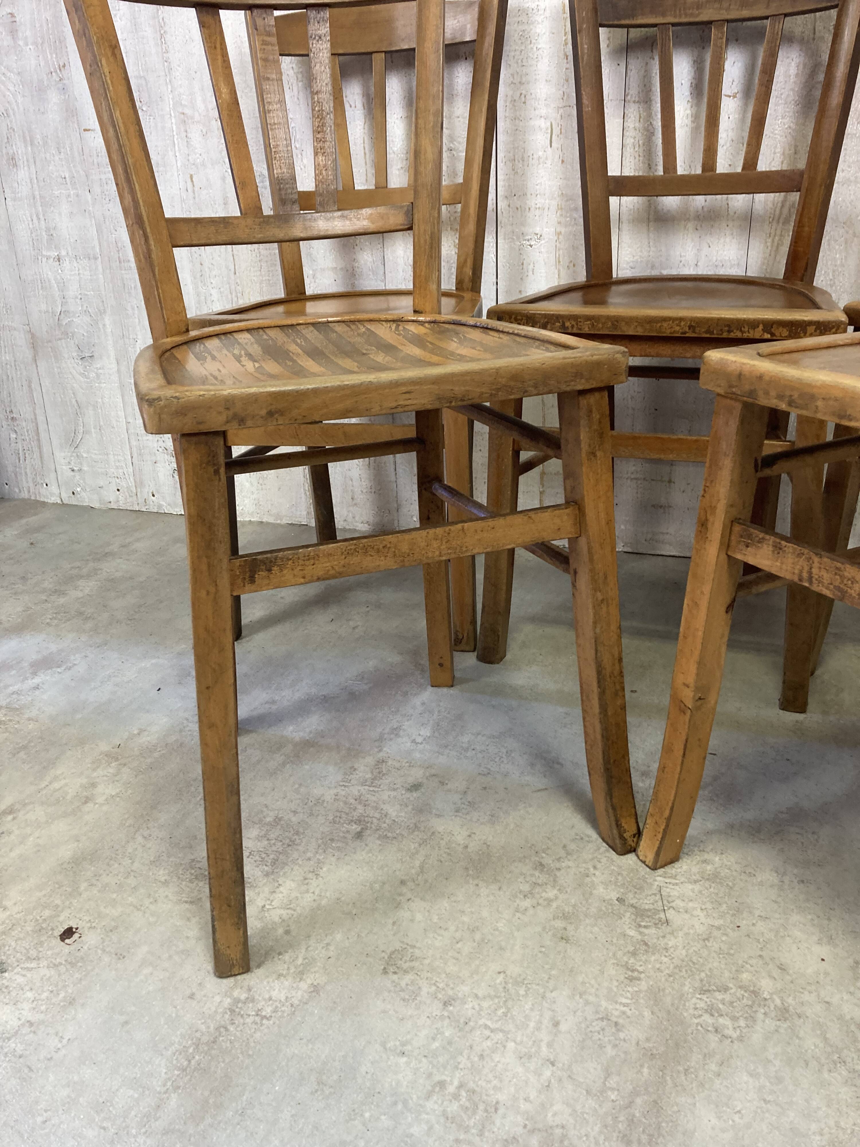 Chaises bistrot dépareillées x5