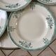 Set of 6 flat plates terre de fer saint-amand xixth