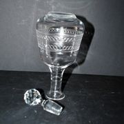 Baccarat carafe orange blossom water in crystal with guilloché decoration 1900