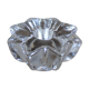 A vintage star flower glass candlestick.