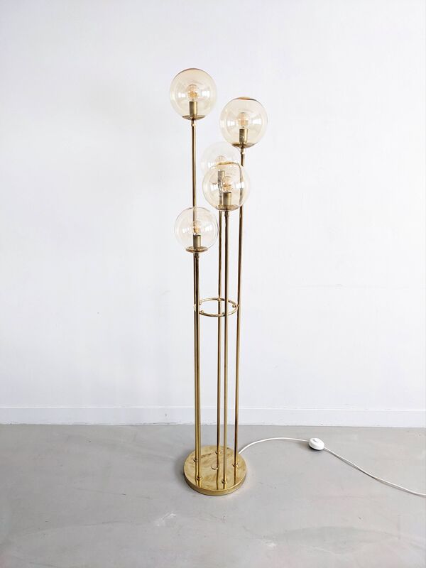 Sölken Lights Brass Floor Lamp 1970's