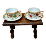 Old Japanese porcelain tea cups and saucers.