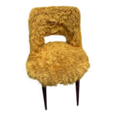Ancien fauteuil moumoute moutarde